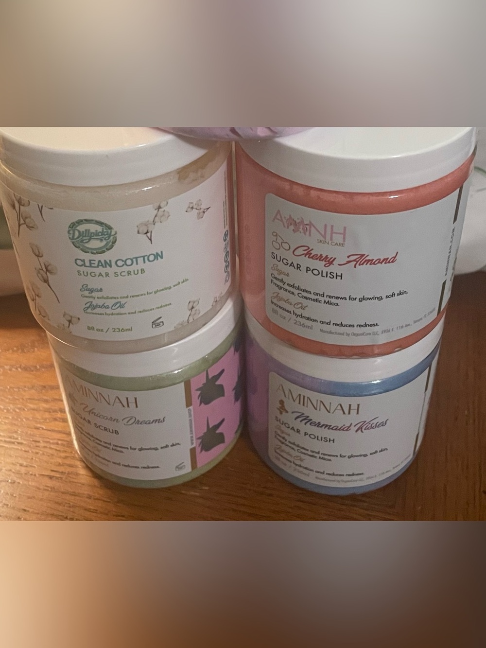 Aminnah or DillPicky Sugar Polish/Sugar Scrub